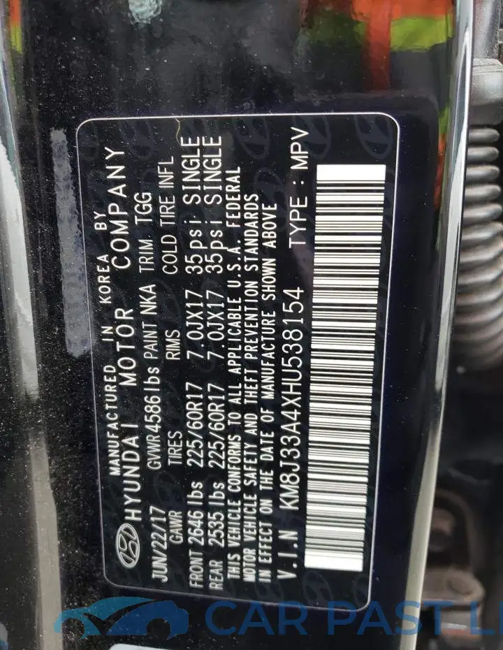 KM8J33A4XHU538154# 12