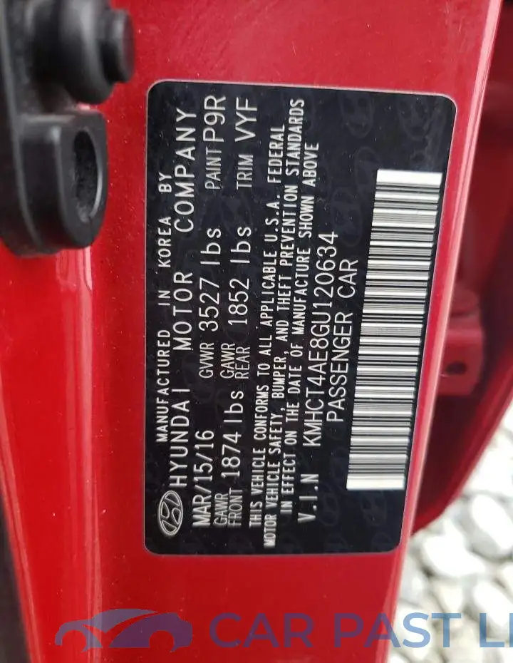 KMHCT4AE8GU120634# 12