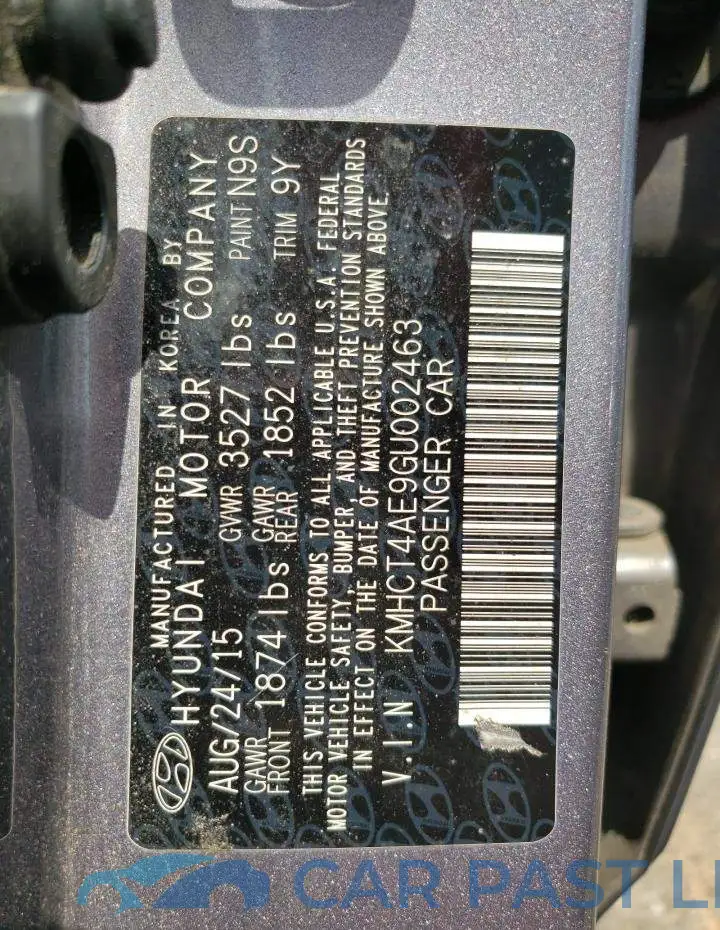 KMHCT4AE9GU002463# 12
