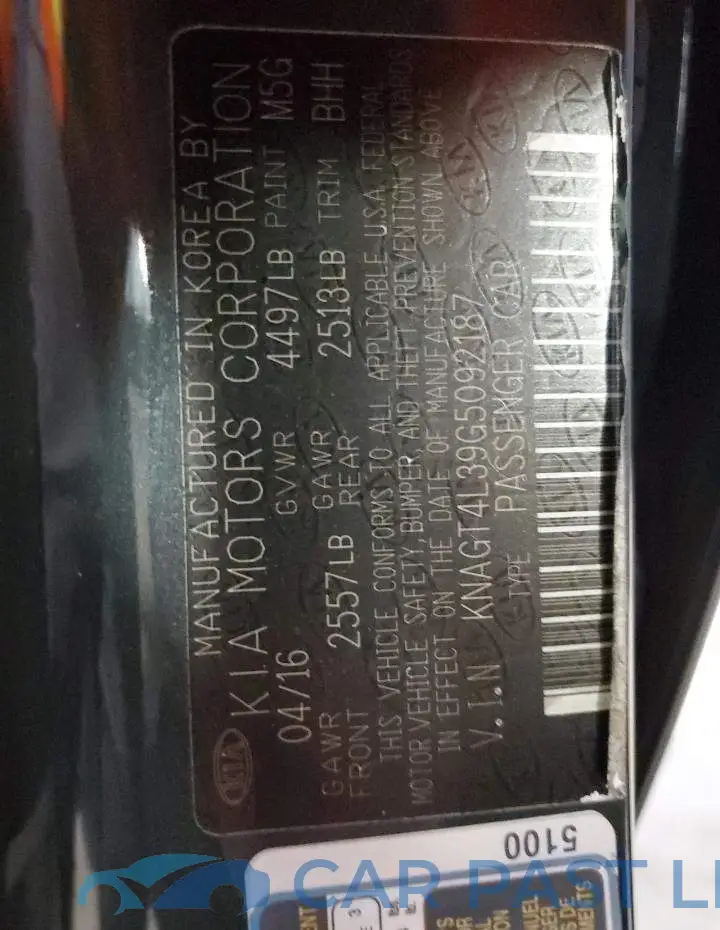 KNAGT4L39G5092187# 12