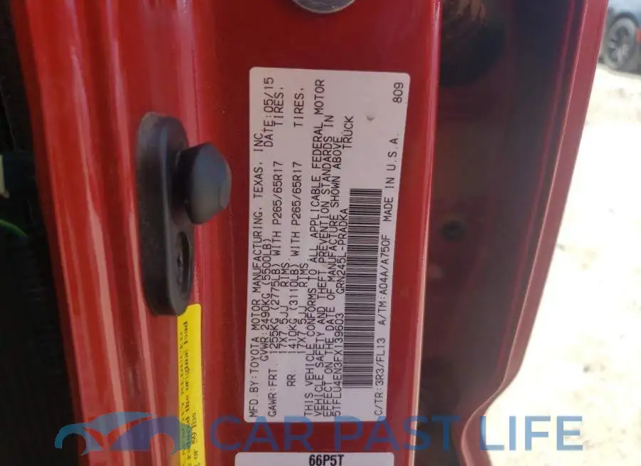 5TFLU4EN3FX139603# 13