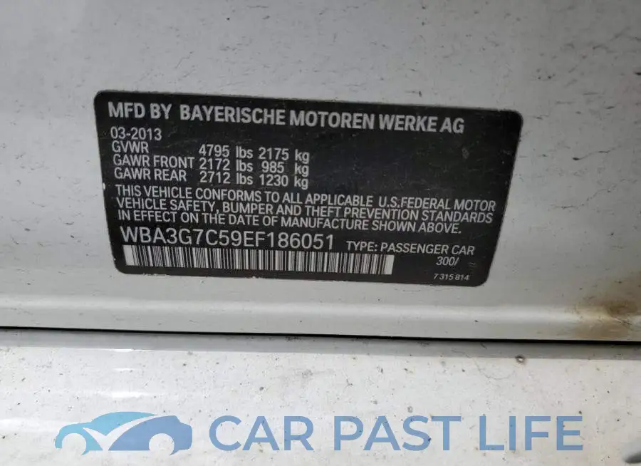 WBA3G7C59EF186051# 12