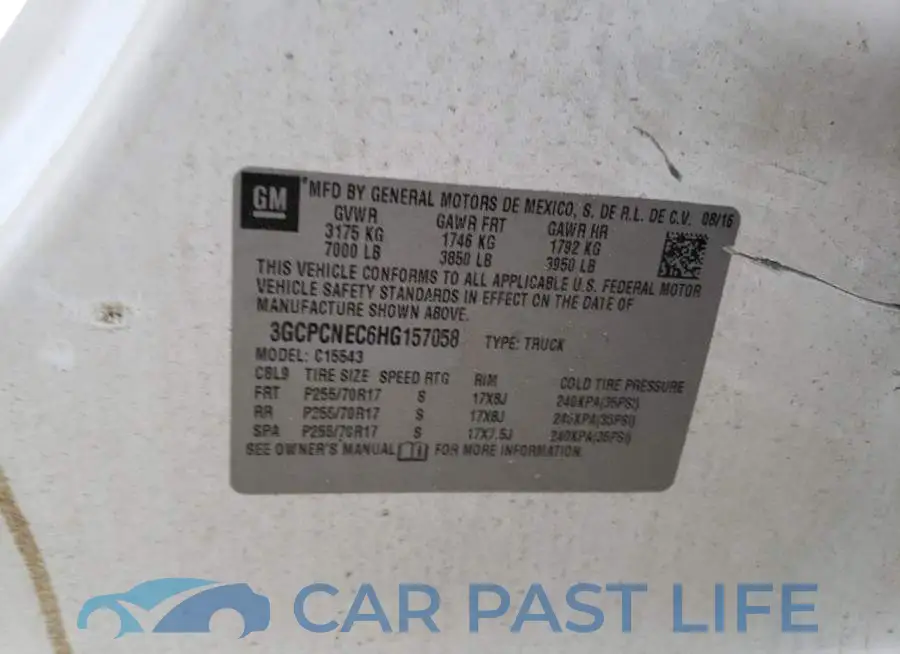 3GCPCNEC6HG157058# 12