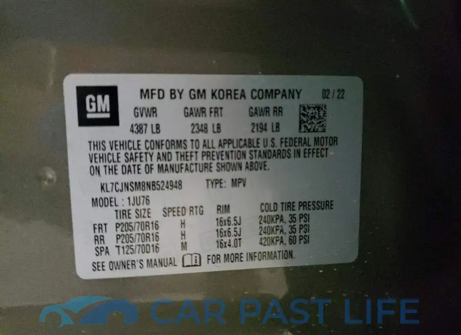 KL7CJNSM8NB524948# 12