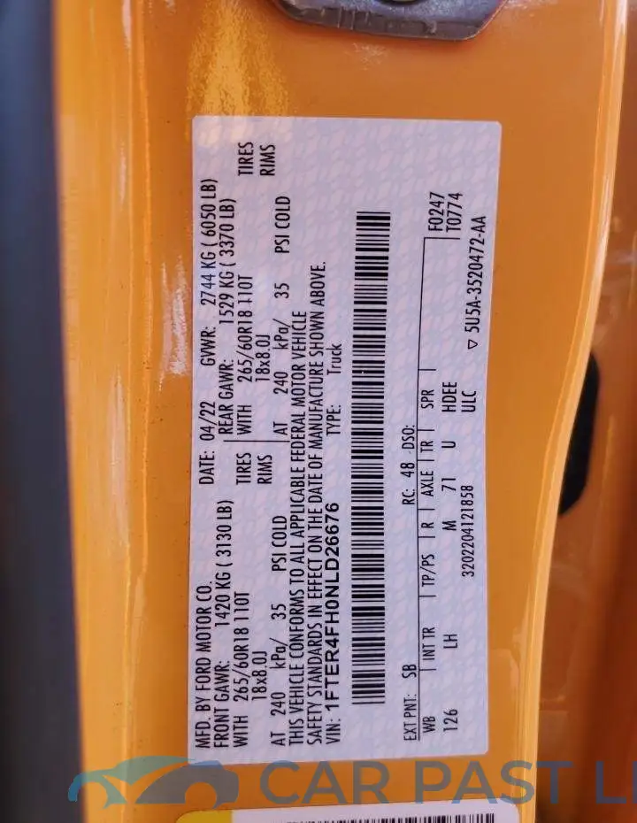1FTER4FH0NLD26676# 12