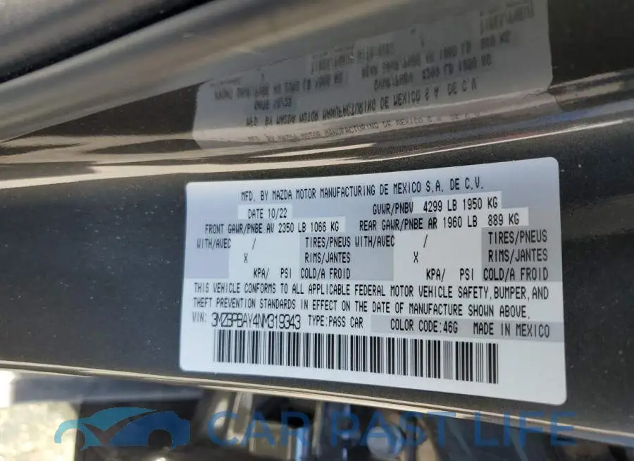 3MZBPBAY4NM319343# 12