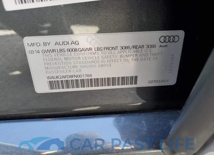 WAUK2AFD8FN001764# 13