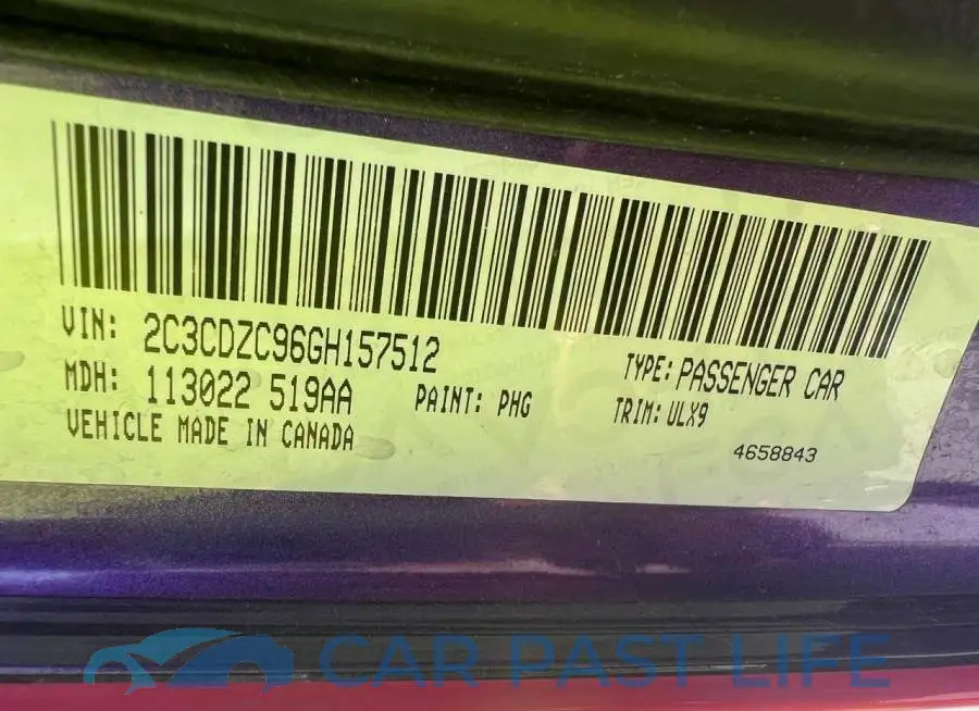 2C3CDZC96GH157512# 10