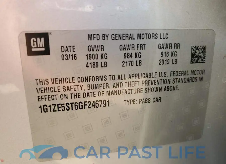 1G1ZE5ST6GF246791# 12