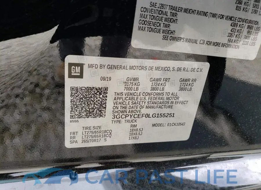3GCPYCEF0LG155251# 12