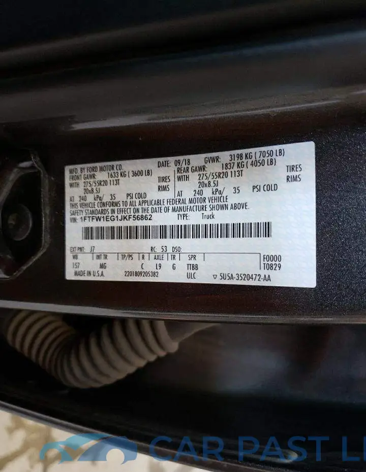 1FTFW1EG1JKF56862# 12