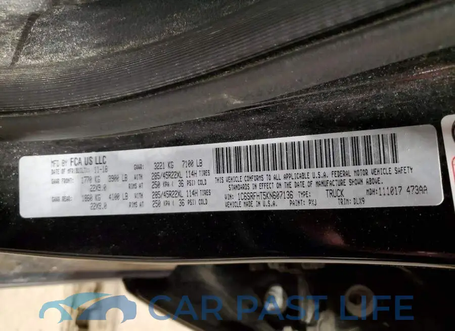 1C6SRFHT5KN607136# 12