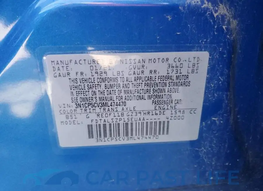 3N1CP5CV3ML474470# 13
