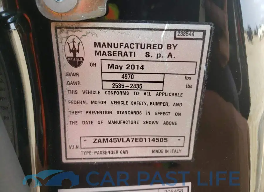ZAM45VLA7E0114505# 12