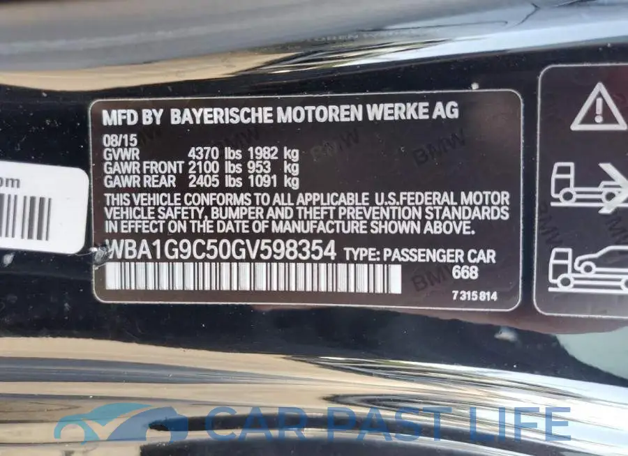 WBA1G9C50GV598354# 12