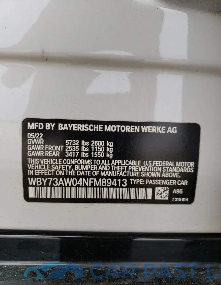 WBY73AW04NFM89413# 12