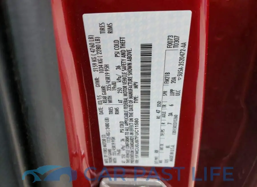 1FMCU0J97FUC11580# 13