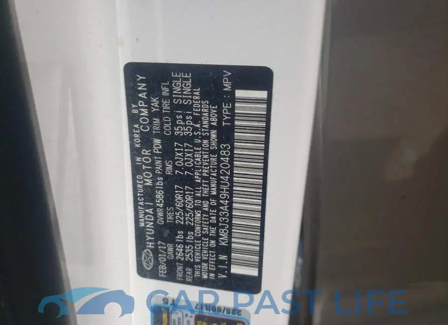 KM8J33A49HU420483# 12