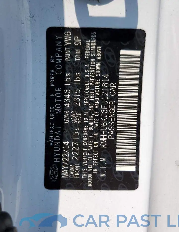 KMHHU6KJ3FU121814# 12
