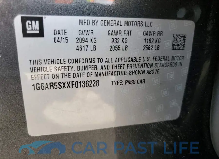 1G6AR5SXXF0136228# 12