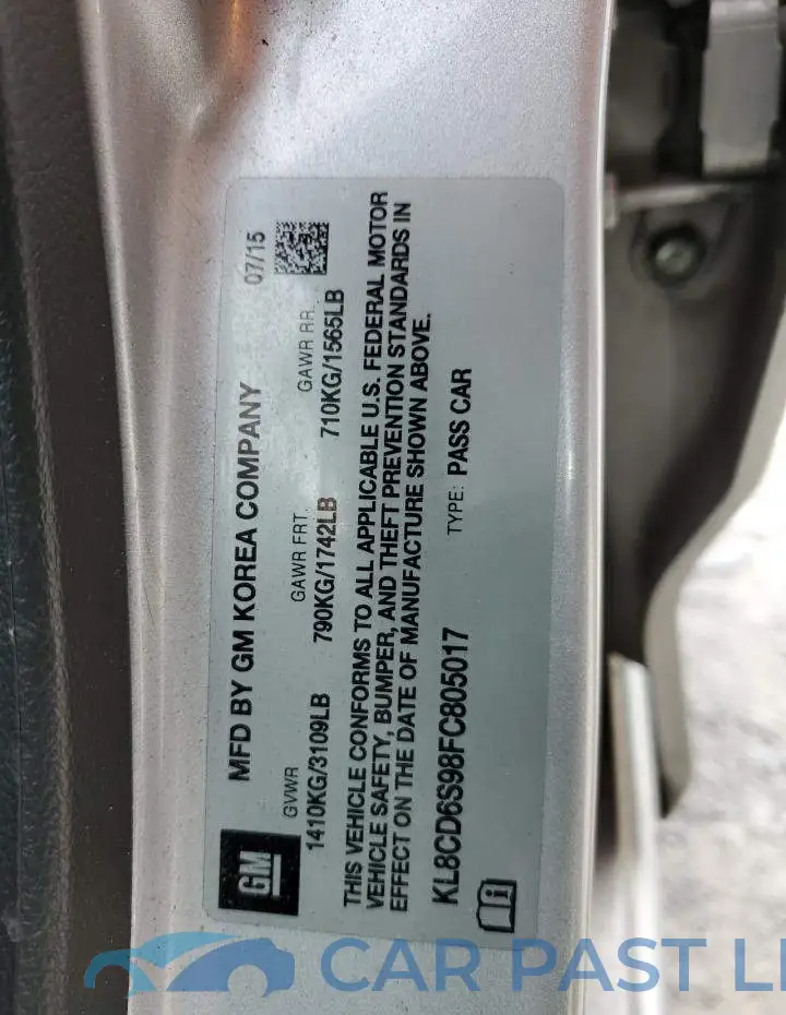 KL8CD6S98FC805017# 12