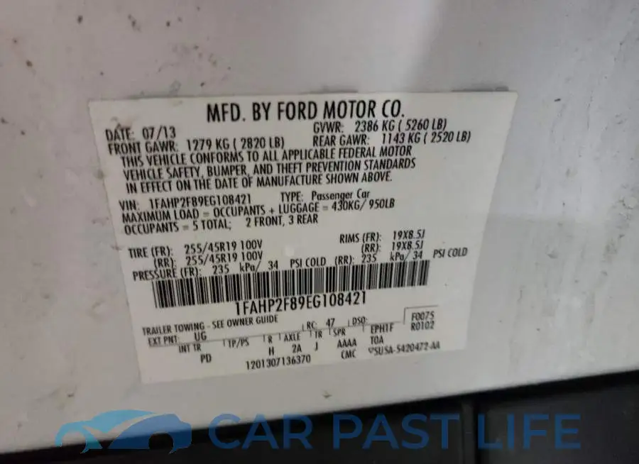 1FAHP2F89EG108421# 12