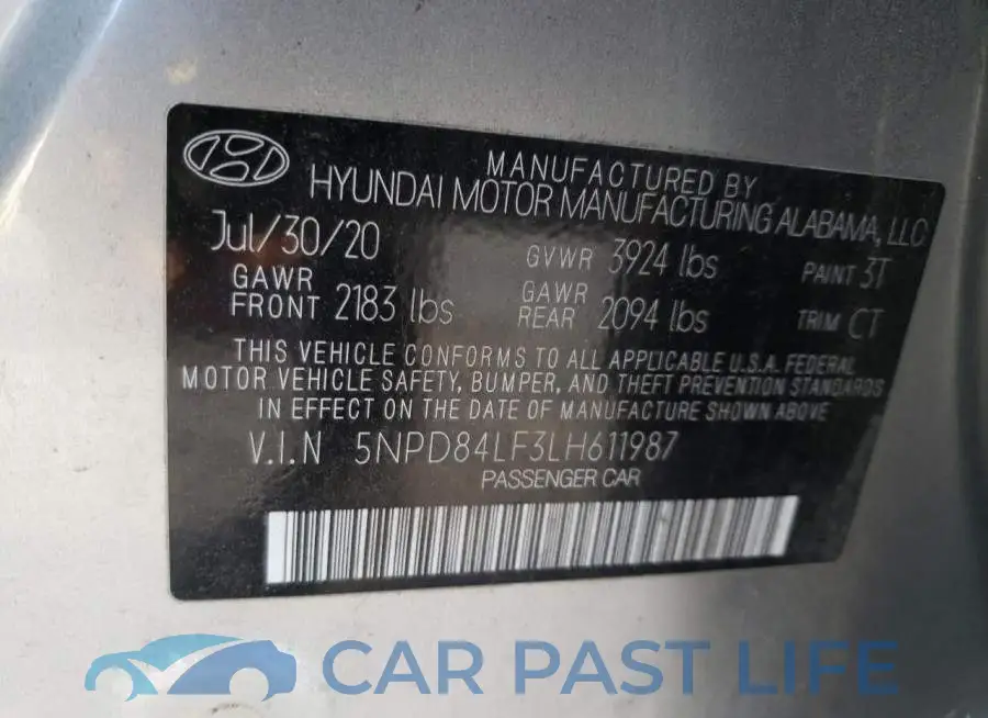 5NPD84LF3LH611987# 12