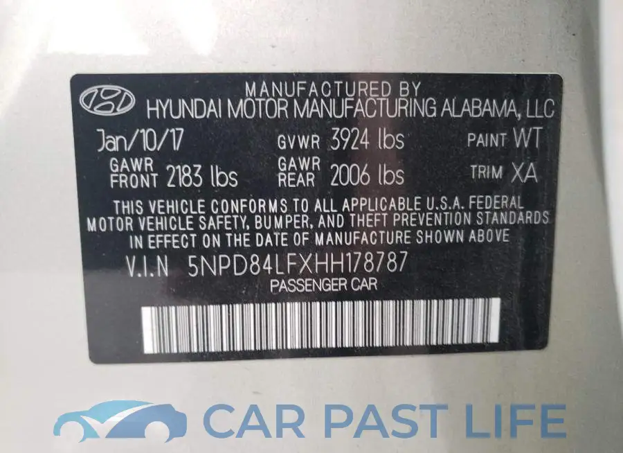 5NPD84LFXHH178787# 13