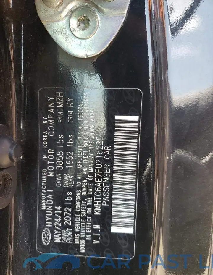 KMHTC6AE7FU218225# 12