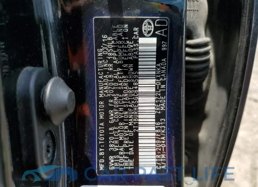 2T1BURHE5GC648595# 12