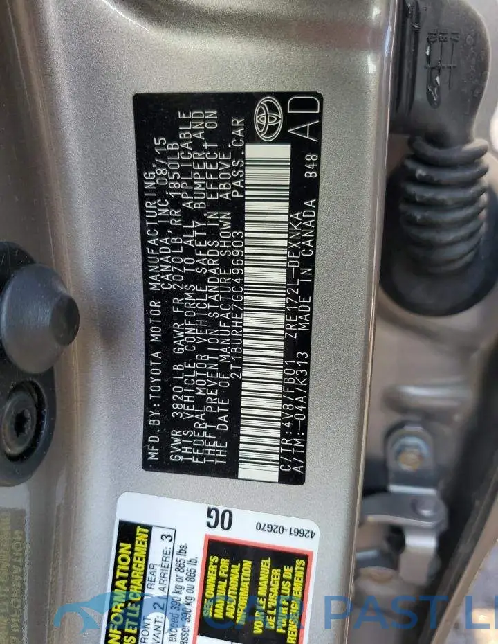 2T1BURHE7GC496903# 12