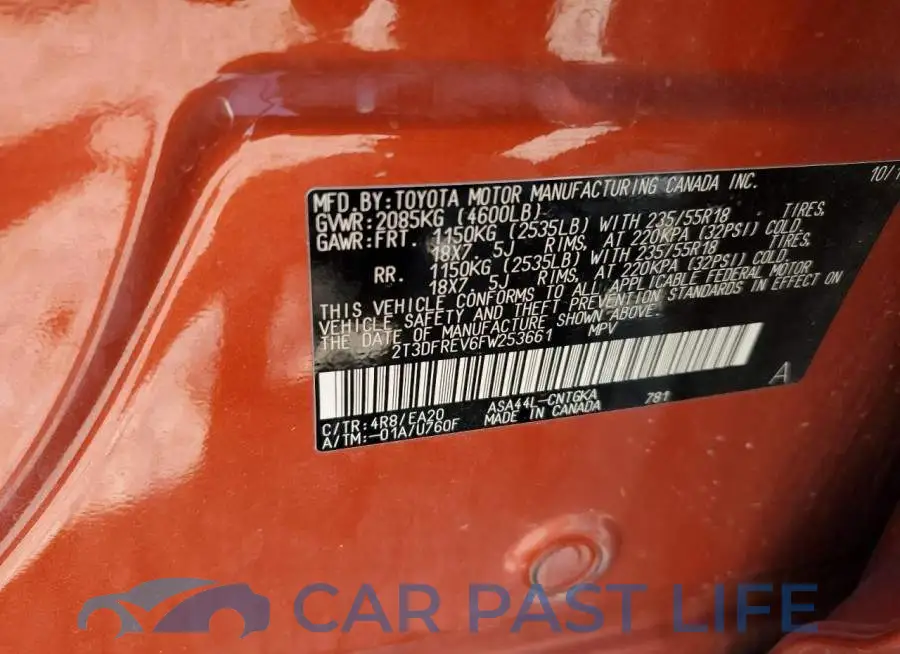 2T3DFREV6FW253661# 13
