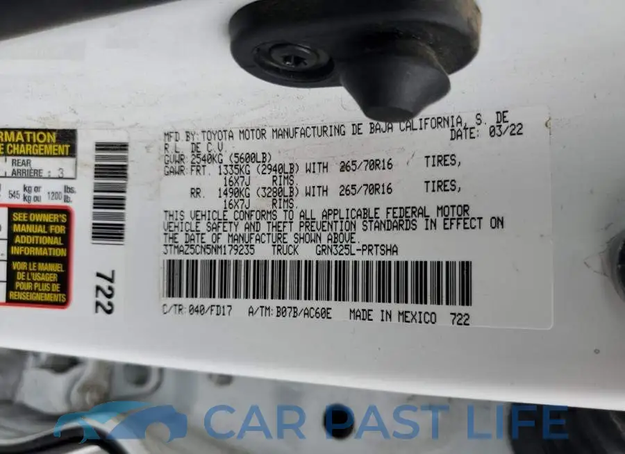 3TMAZ5CN5NM179235# 12
