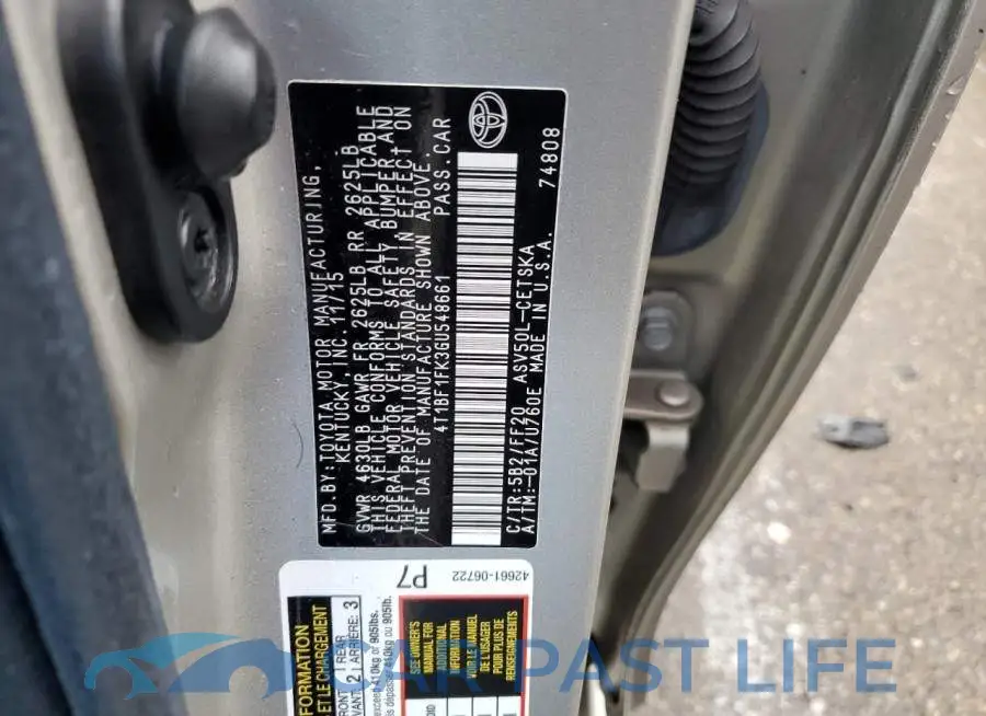 4T1BF1FK3GU548661# 12