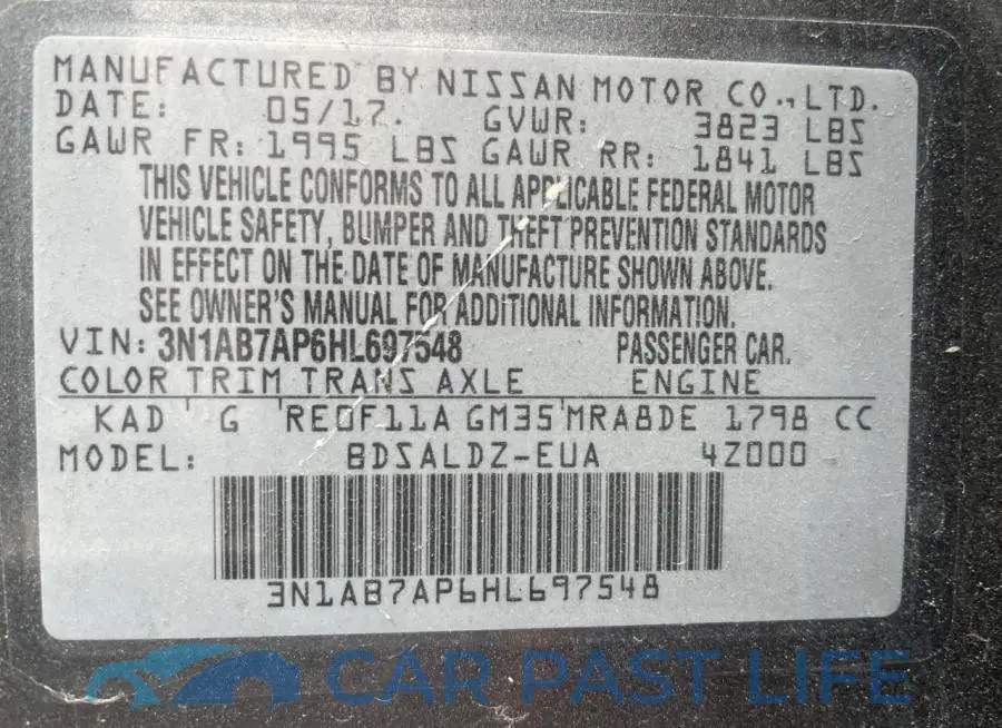 3N1AB7AP6HL697548# 10