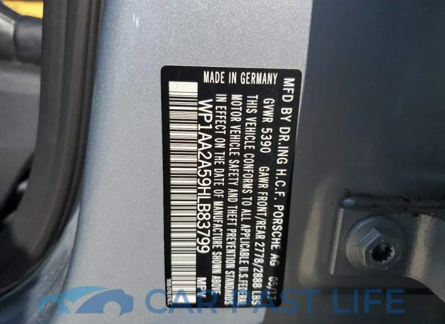 WP1AA2A59HLB83799# 13