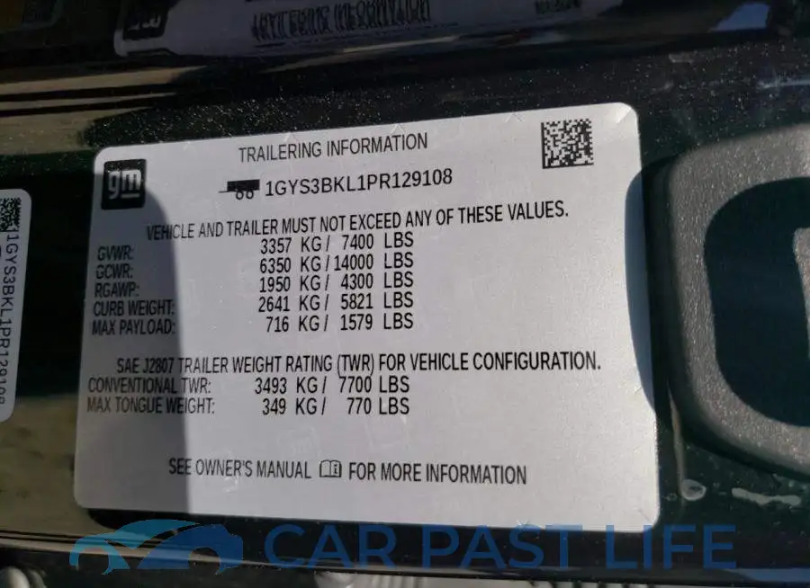 1GYS3BKL1PR129108# 13