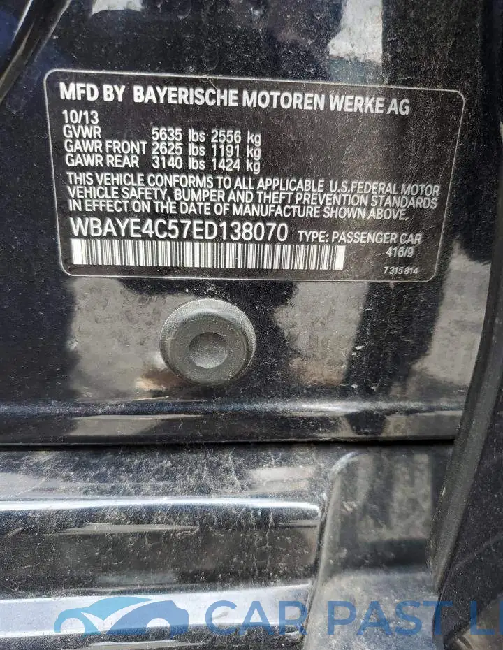 WBAYE4C57ED138070# 12