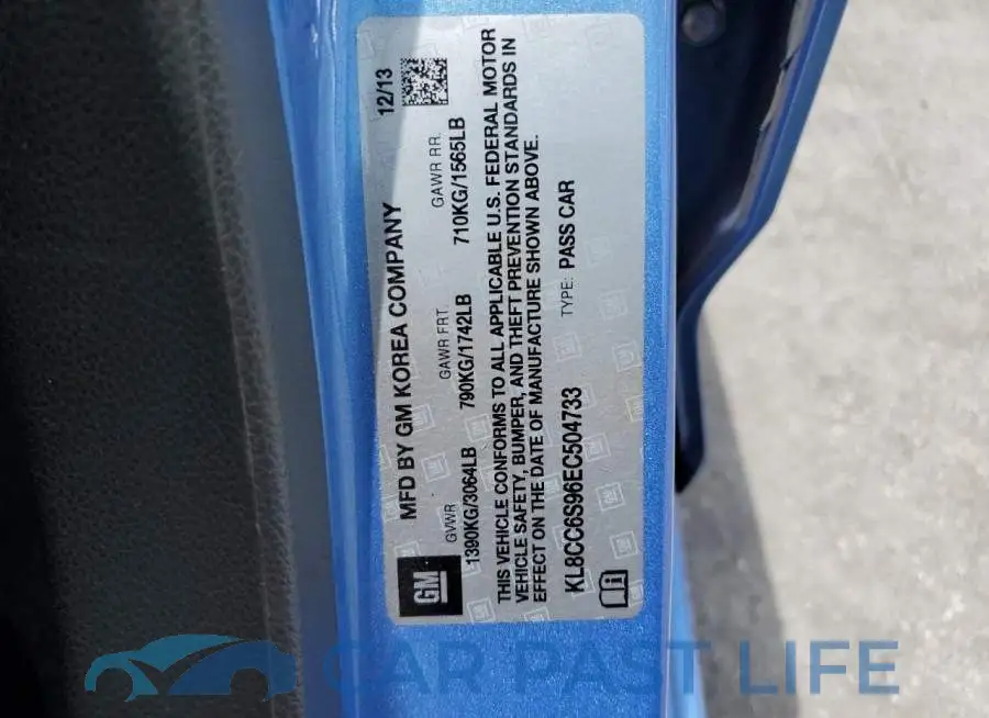KL8CC6S96EC504733# 12