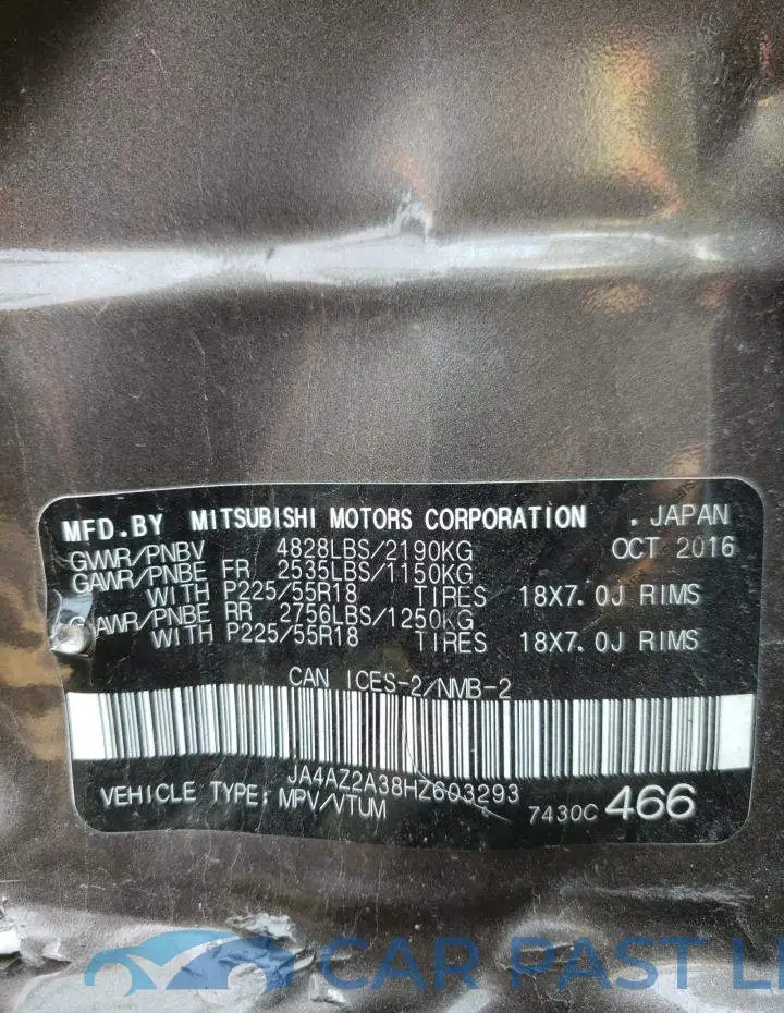 JA4AZ2A38HZ603293# 14