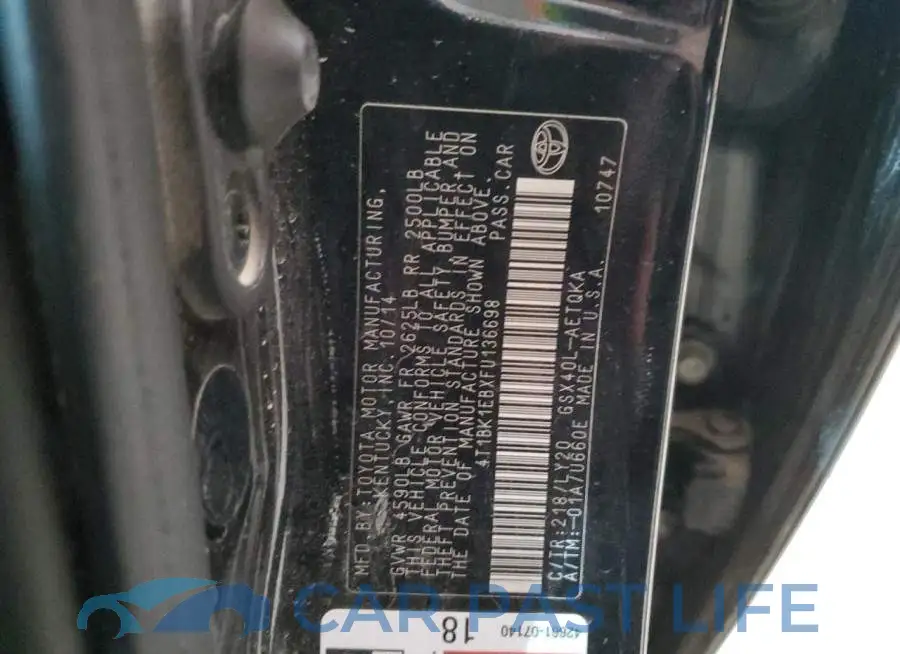4T1BK1EBXFU136698# 12
