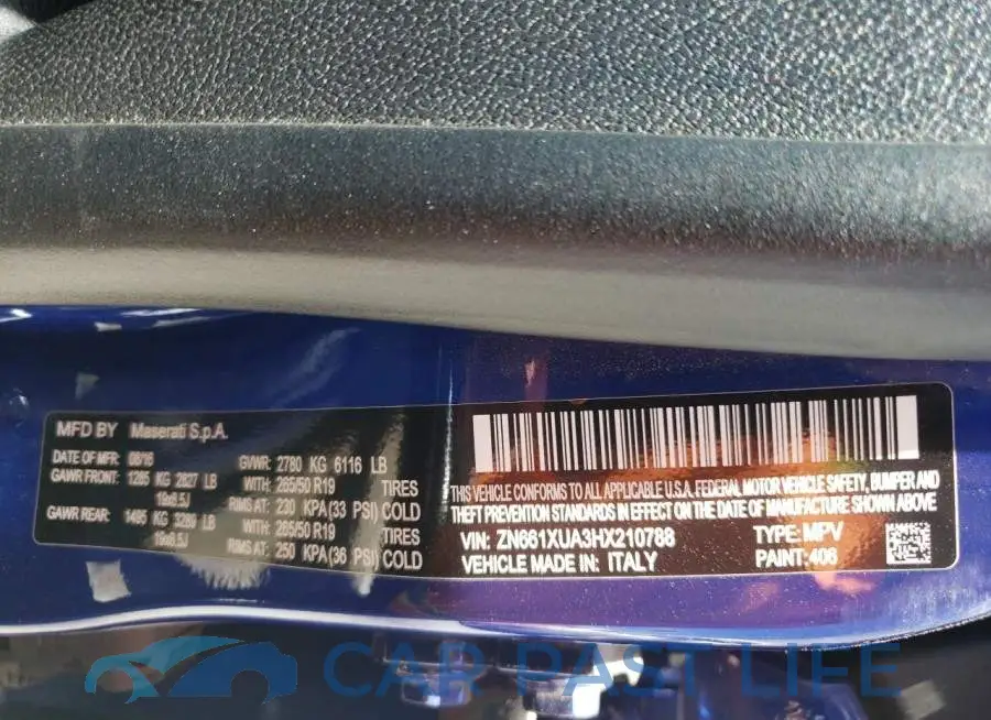 ZN661XUA3HX210788# 13