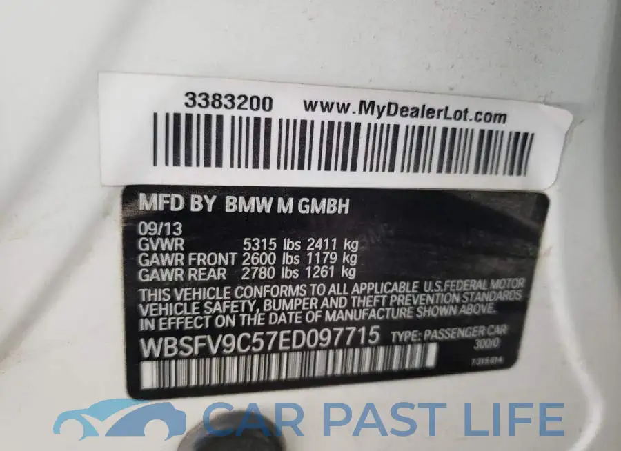 WBSFV9C57ED097715# 12