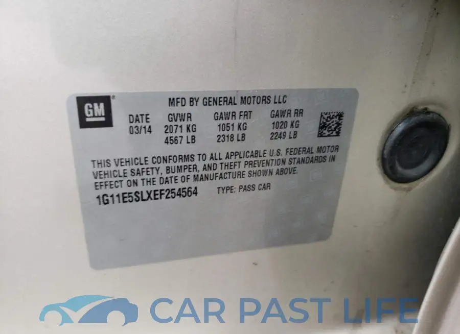 1G11E5SLXEF254564# 12