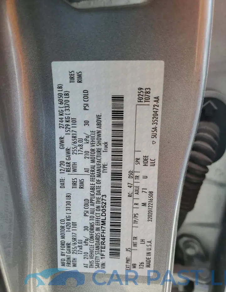 1FTER4FH7MLD05273# 11