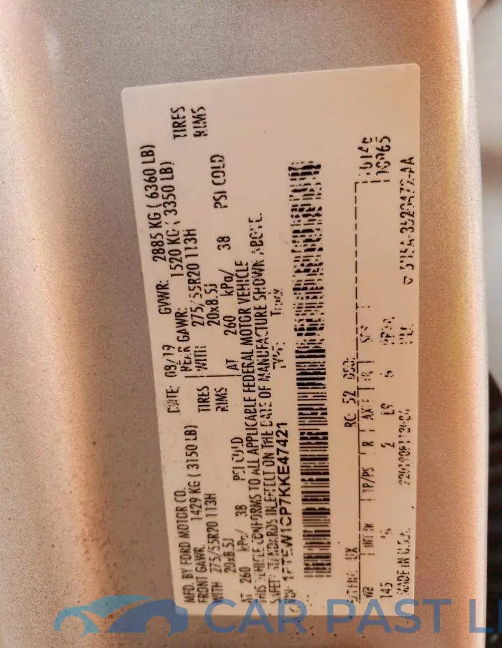 1FTEW1CP7KKE47421# 13