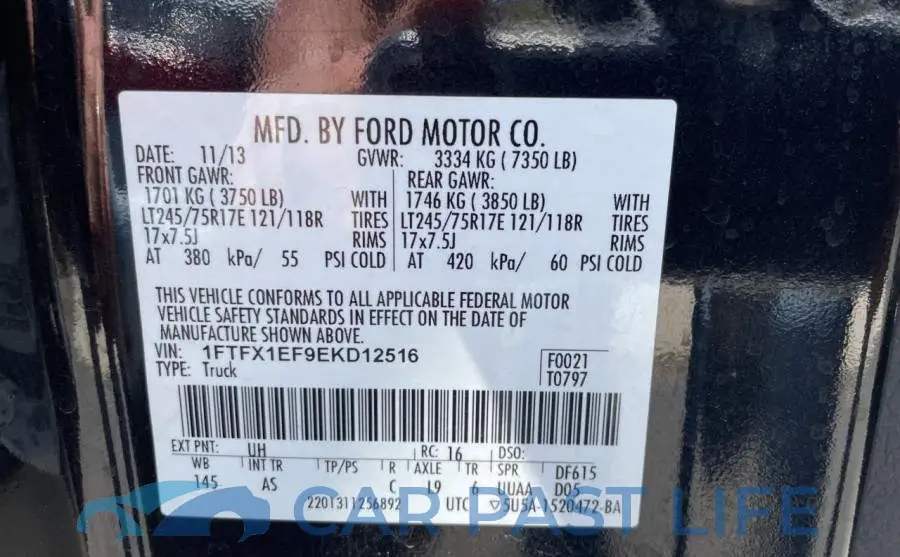 1FTFX1EF9EKD12516# 10