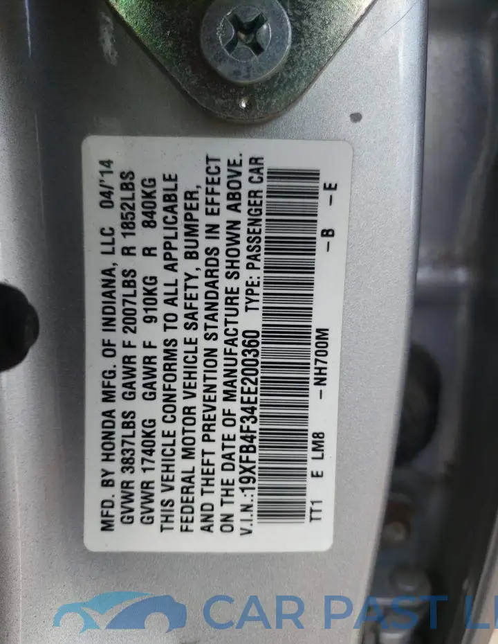 19XFB4F34EE200360# 12