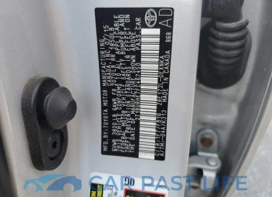 2T1BURHE7FC467450# 12