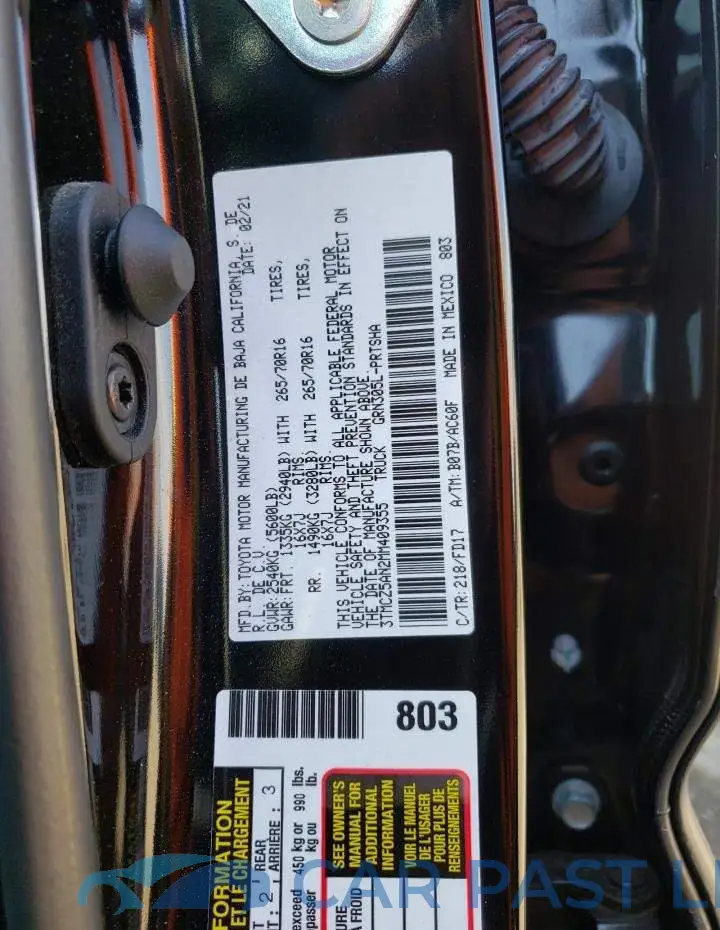 3TMCZ5AN2MM409355# 12